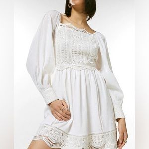 NWT  KAREN MILLEN EMBROIDERED BOHO DRESS SIZE XL